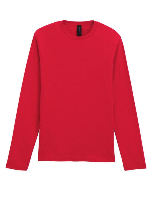 Gildan 64400 Softstyle Adult Long Sleeve Tee - Red