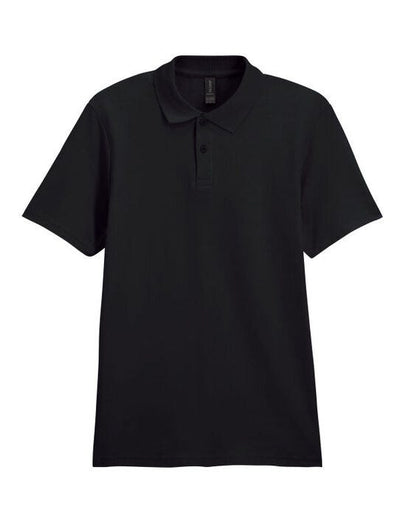 Gildan 64800 Softstyle Adult Double Pique Polo - Black