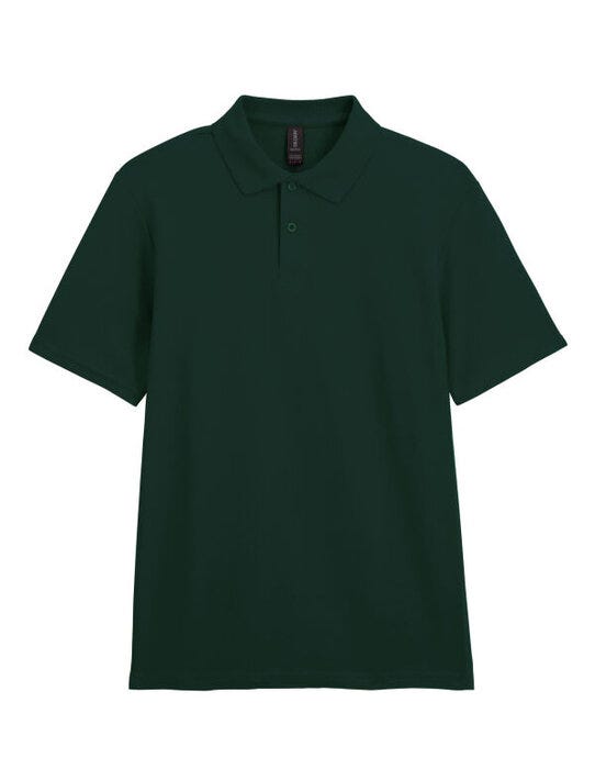 Gildan 64800 Softstyle Adult Double Pique Polo - Forest Green