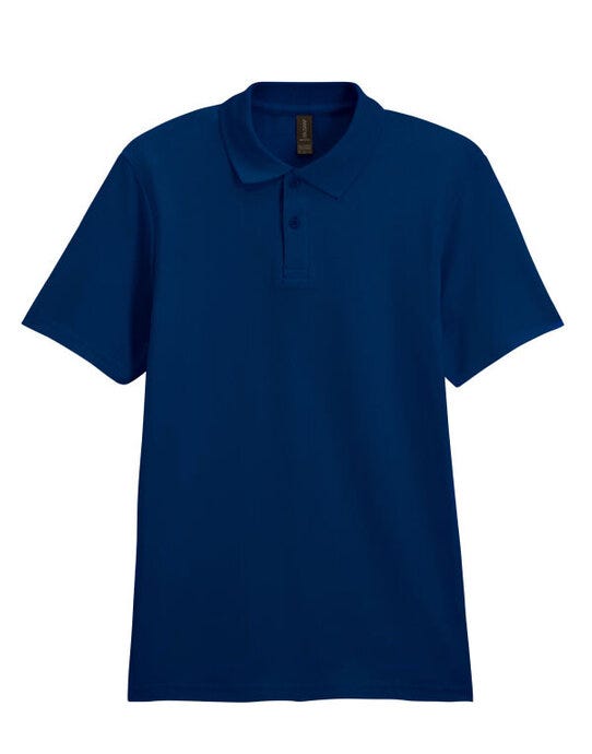 Gildan 64800 Softstyle Adult Double Pique Polo - Navy Blue