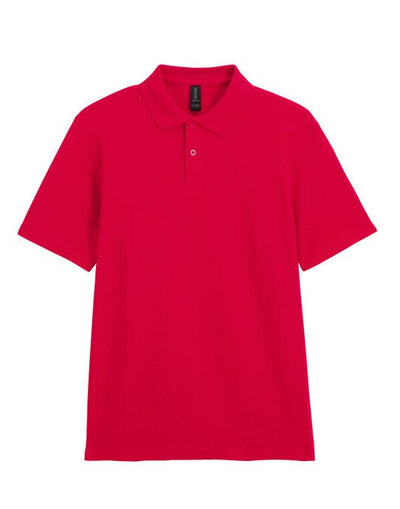 Gildan 64800 Softstyle Adult Double Pique Polo - Red