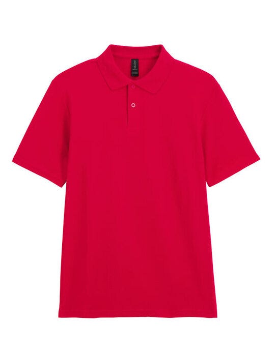 Gildan 64800 Softstyle Adult Double Pique Polo - Red
