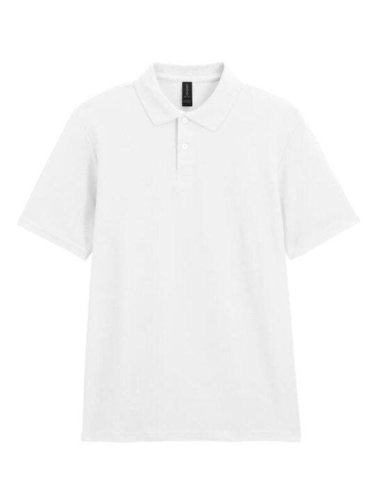 Gildan 64800 Softstyle Adult Double Pique Polo - White