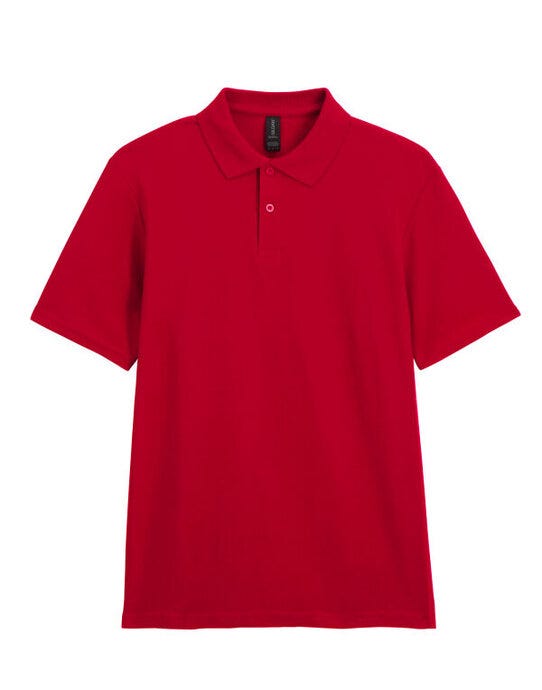 Gildan 64800 Softstyle Adult Double Pique Polo - Cherry Red