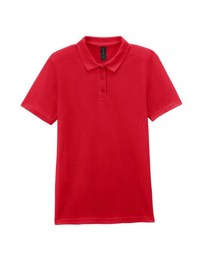 Gildan 64800L S/style Ladies Double Pique Polo - Red