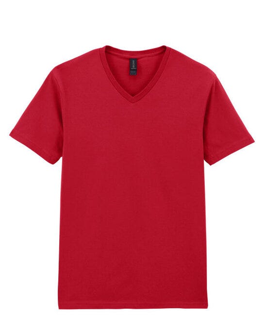 Gildan 64V00 Softstyle Adult V-Neck T-Shirt - Red