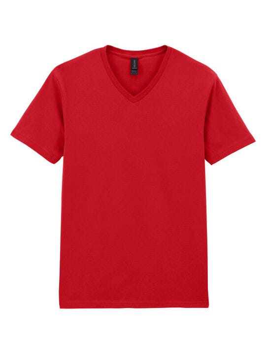 Gildan 64V00 Softstyle Adult V-Neck T-Shirt - Cherry Red