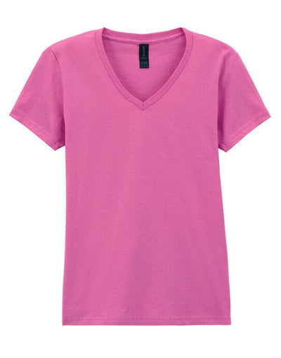 Gildan 64V00L Softstyle Ladies V-Neck T-Shirt - Azalea