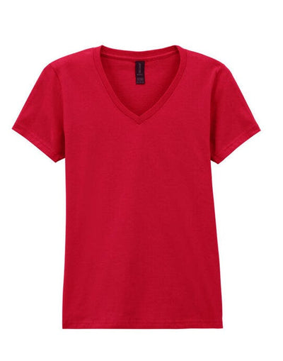 Gildan 64V00L Softstyle Ladies V-Neck T-Shirt - Cherry Red
