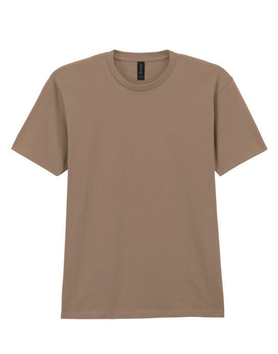 Gildan 65000 Softstyle Midweight Adult T-Shirt - Brown Savana