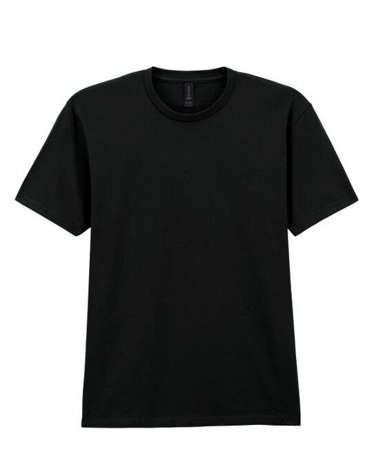 Gildan 65000 Softstyle Midweight Adult T-Shirt - Pitch Black