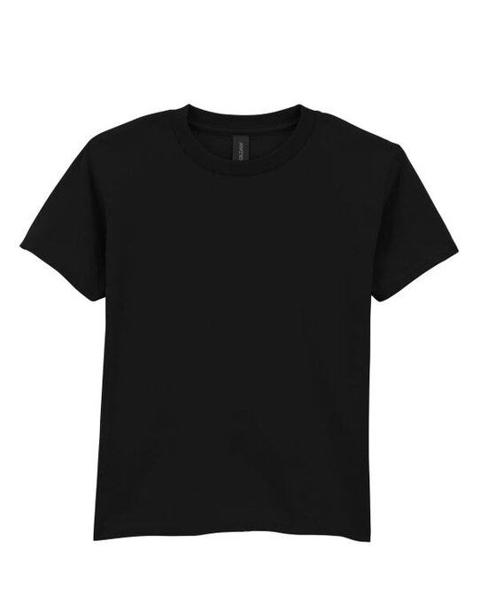 Gildan 65000B Softstyle Midweight Youth T-Shirt - Pitch Black