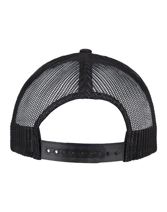 Flexfit 6506 5 Panel Retro Trucker Cap - Black