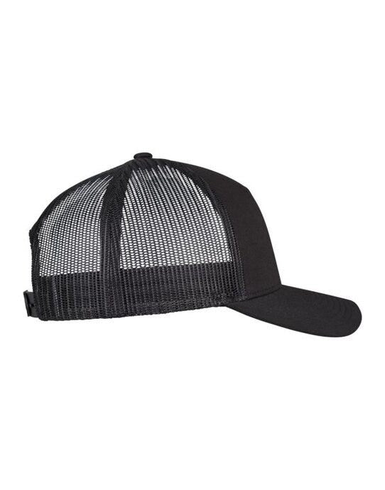 Flexfit 6506 5 Panel Retro Trucker Cap - Black