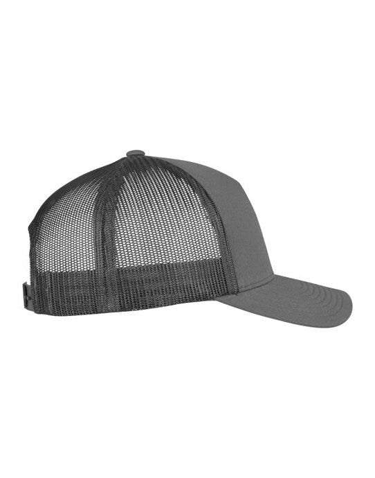 Flexfit 6506 5 Panel Retro Trucker Cap - Charcoal