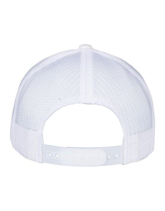 Flexfit 6506 5 Panel Retro Trucker Cap - White