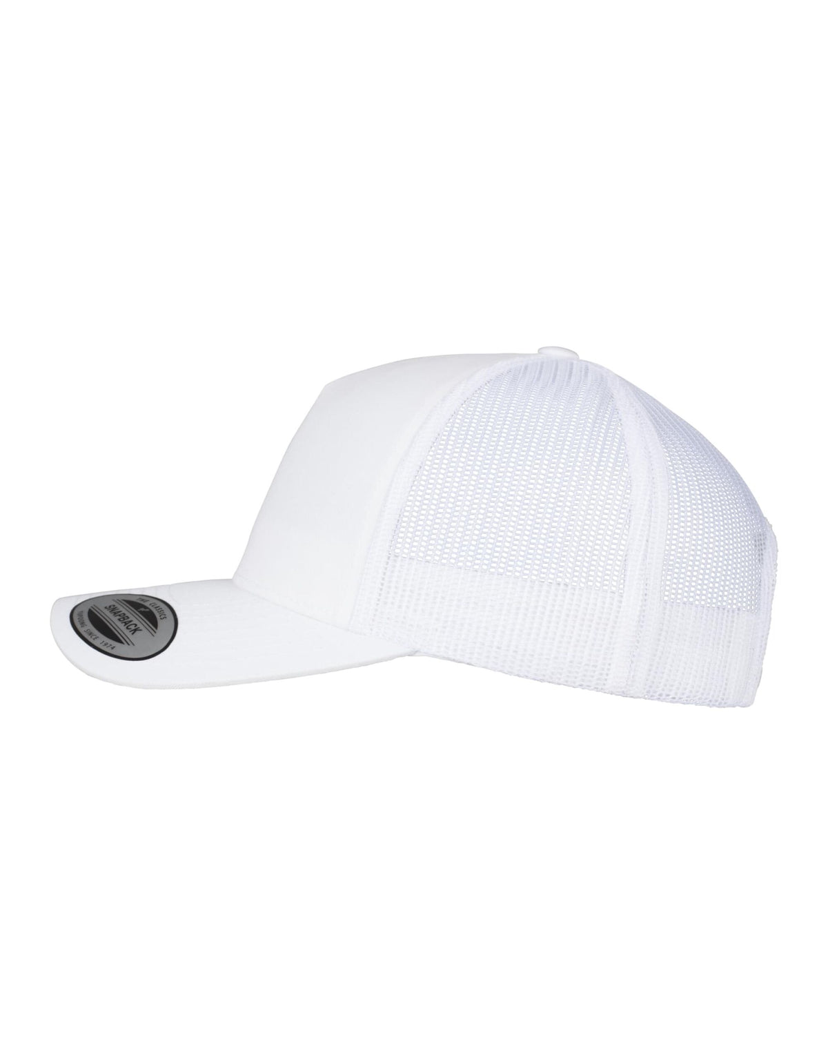 Flexfit 6506 5 Panel Retro Trucker Cap - White