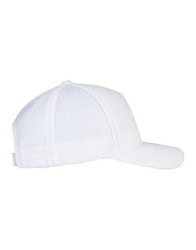Flexfit 6506 5 Panel Retro Trucker Cap - White