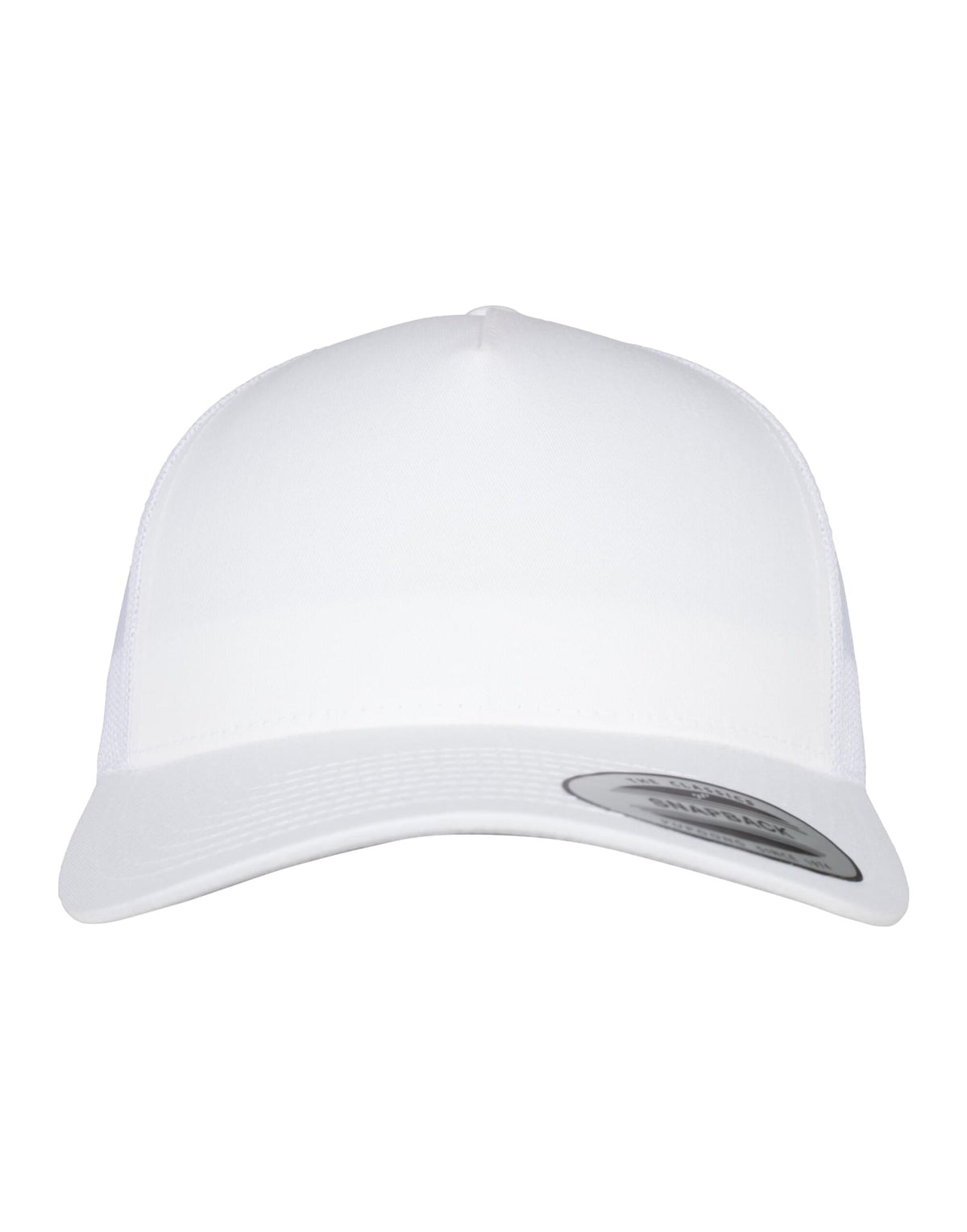 Flexfit 6506 5 Panel Retro Trucker Cap - White