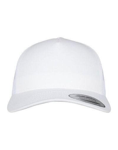 Flexfit 6506 5 Panel Retro Trucker Cap - White