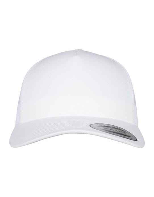 Flexfit 6506 5 Panel Retro Trucker Cap - White