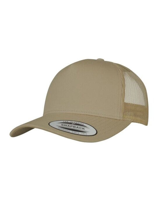 Flexfit 6506 5 Panel Retro Trucker Cap - Khaki