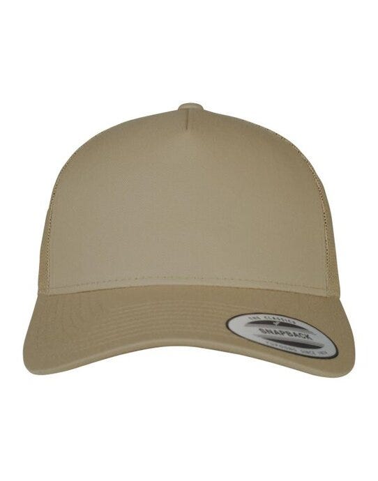 Flexfit 6506 5 Panel Retro Trucker Cap - Khaki