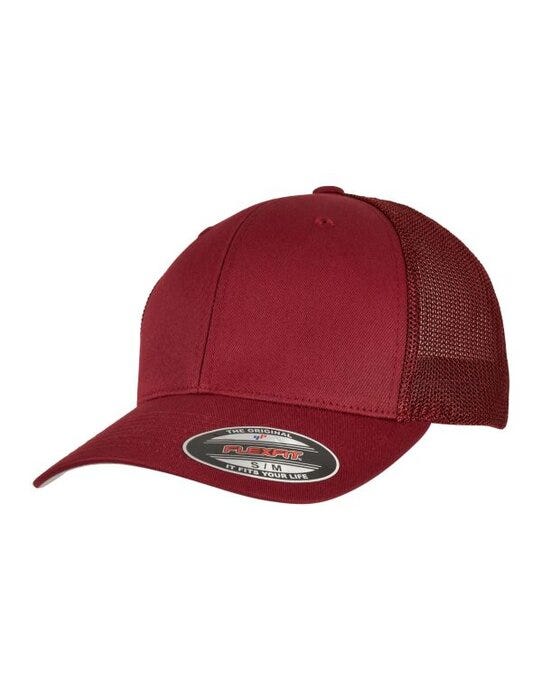 Flexfit 6511 Mesh Trucker - Cranberry
