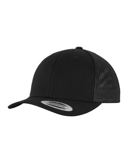 Flexfit 6606 Retro Trucker Cap - Black
