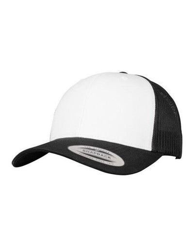 Flexfit 6606CF Retro Trucker Colored Front - Black/White/Black