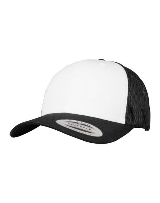 Flexfit 6606CF Retro Trucker Colored Front - Black/White/Black