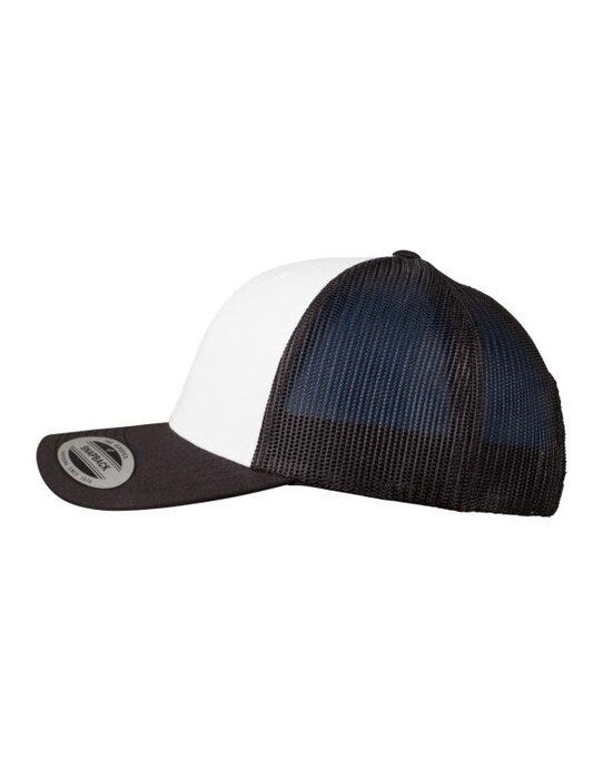 Flexfit 6606CF Retro Trucker Colored Front - Black/White/Black