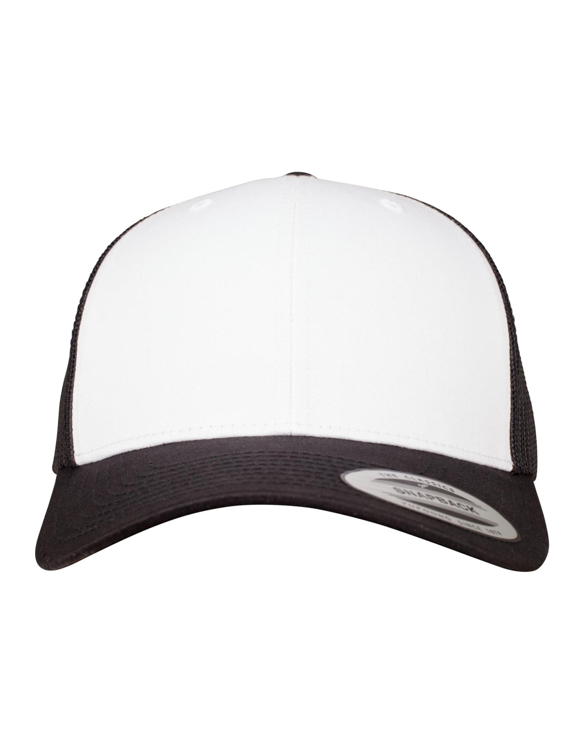 Flexfit 6606CF Retro Trucker Colored Front - Black/White/Black