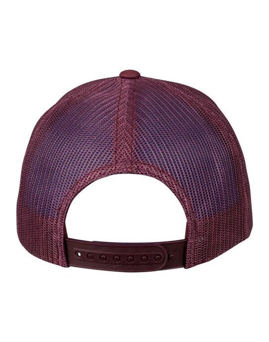 Flexfit 6606CF Retro Trucker Colored Front - Maroon/White/Maroon
