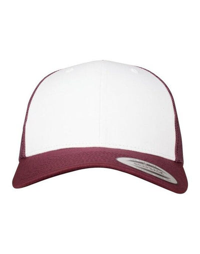 Flexfit 6606CF Retro Trucker Colored Front - Maroon/White/Maroon