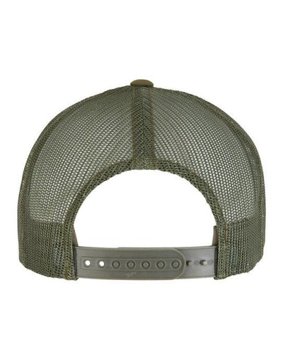 Flexfit 6606CF Retro Trucker Colored Front - Moss Green/White/Olive