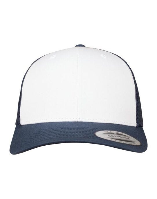 Flexfit 6606CF Retro Trucker Colored Front - Navy/White/Navy