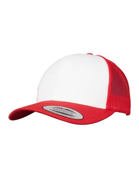 Flexfit 6606CF Retro Trucker Colored Front - Red/White/Red