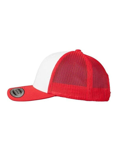 Flexfit 6606CF Retro Trucker Colored Front - Red/White/Red