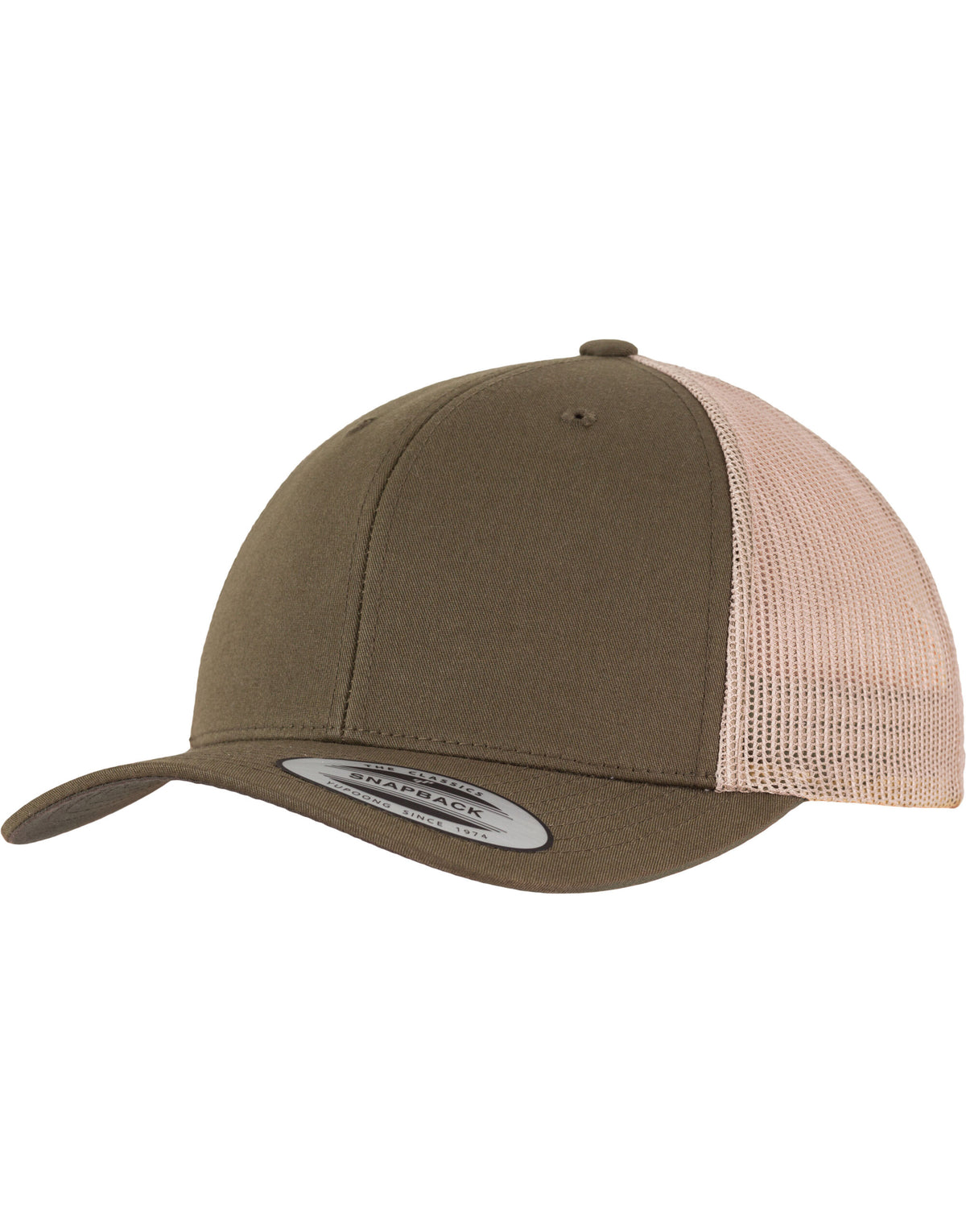 Flexfit 6606T Retro Trucker Two Tone Cap - Moss Green/Khaki