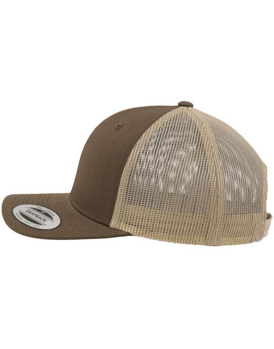 Flexfit 6606T Retro Trucker Two Tone Cap - Moss Green/Khaki