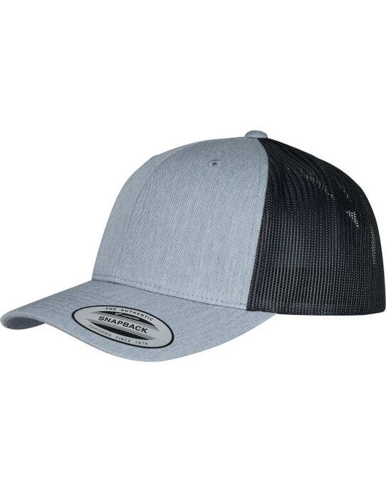 Flexfit 6606T Retro Trucker Two Tone Cap - Heather/Black