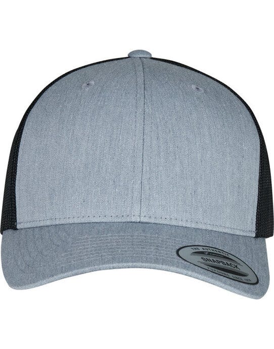 Flexfit 6606T Retro Trucker Two Tone Cap - Heather/Black