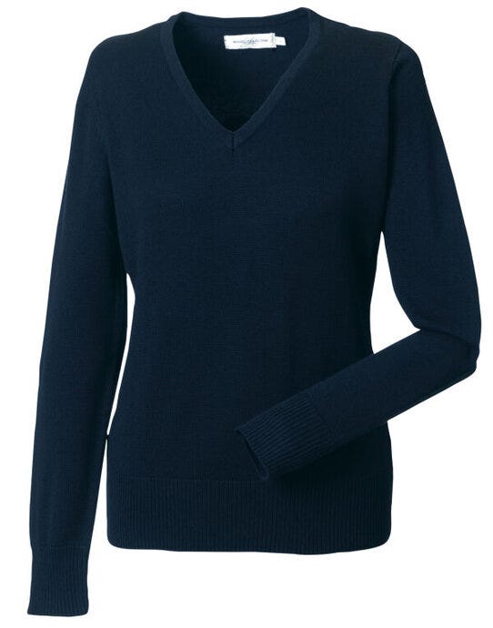Russell Athletic Collection 710F Russell Collection Ladies VNeck Pullover - French Navy