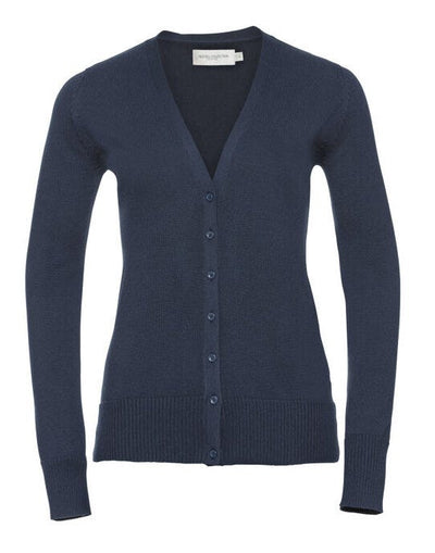Russell Athletic Collection 715F Russell Collection Ladies VNeck Cardigan - French Navy