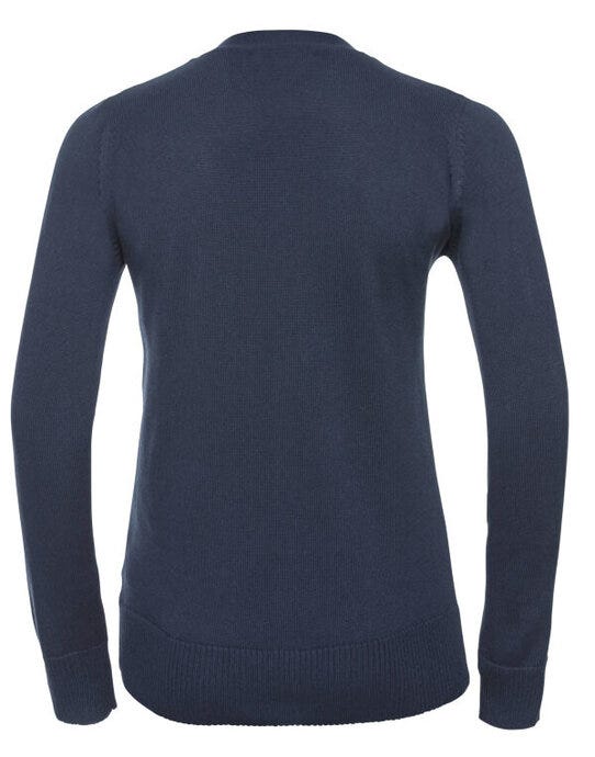 Russell Athletic Collection 715F Russell Collection Ladies VNeck Cardigan - French Navy