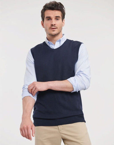 Russell Athletic Collection 716M Russell Collection VNeck S'Less Pullover - French Navy