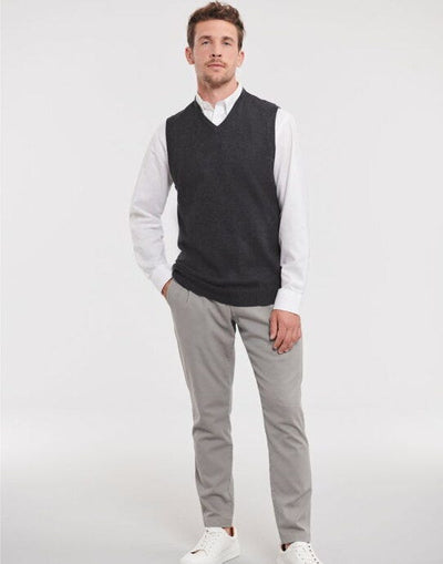 Russell Athletic Collection 716M Russell Collection VNeck S'Less Pullover - Charcoal Marl