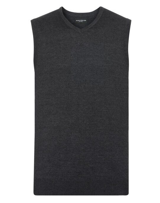 Russell Athletic Collection 716M Russell Collection VNeck S'Less Pullover - Charcoal Marl