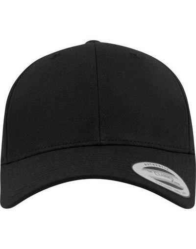 Flexfit 7706 Curved Classic Snapback Cap - Black